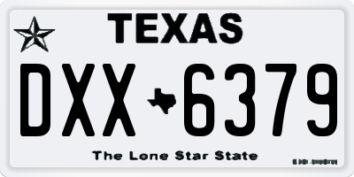 TX license plate DXX6379