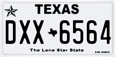 TX license plate DXX6564
