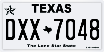 TX license plate DXX7048