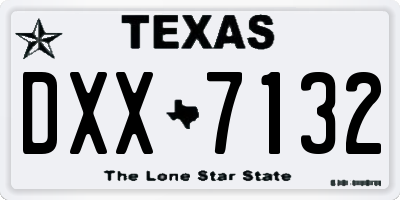 TX license plate DXX7132