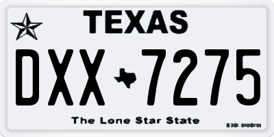 TX license plate DXX7275