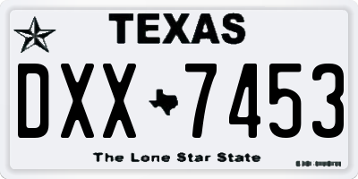 TX license plate DXX7453