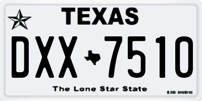 TX license plate DXX7510