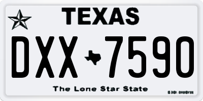 TX license plate DXX7590