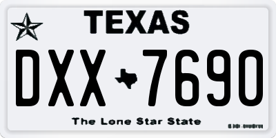 TX license plate DXX7690