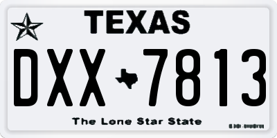 TX license plate DXX7813