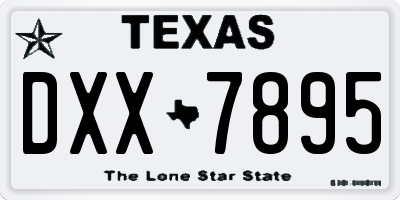 TX license plate DXX7895