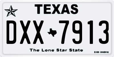 TX license plate DXX7913