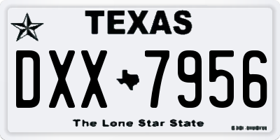 TX license plate DXX7956