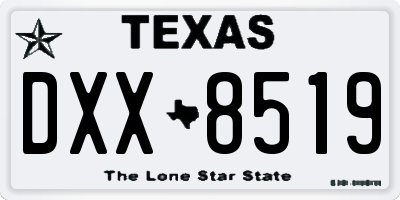 TX license plate DXX8519