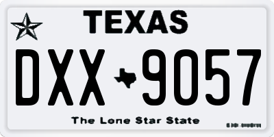 TX license plate DXX9057