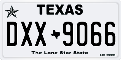 TX license plate DXX9066