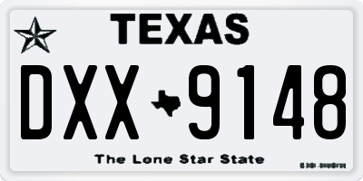 TX license plate DXX9148