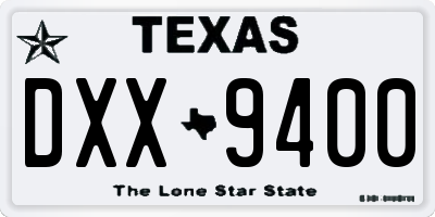 TX license plate DXX9400