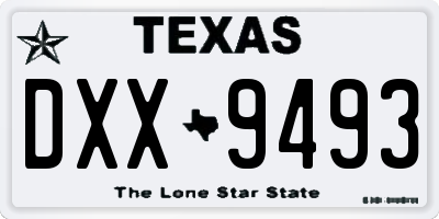 TX license plate DXX9493