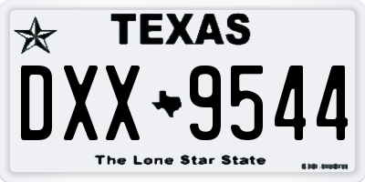 TX license plate DXX9544