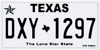 TX license plate DXY1297