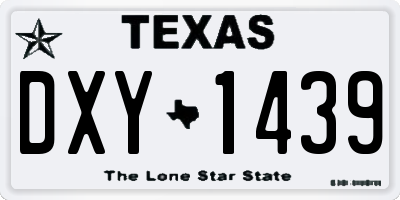 TX license plate DXY1439