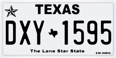 TX license plate DXY1595