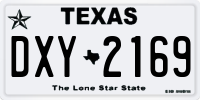 TX license plate DXY2169
