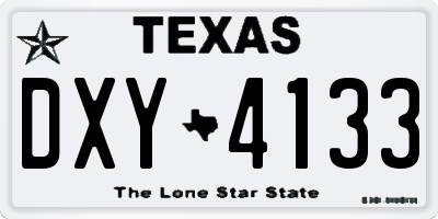TX license plate DXY4133