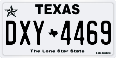TX license plate DXY4469