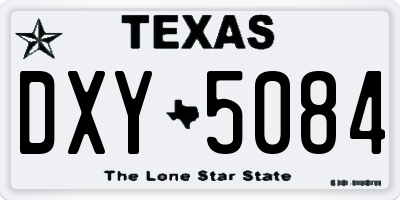 TX license plate DXY5084
