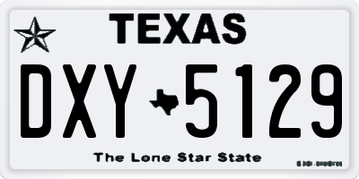TX license plate DXY5129