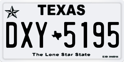 TX license plate DXY5195