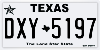TX license plate DXY5197