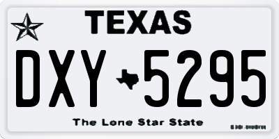 TX license plate DXY5295