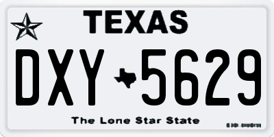 TX license plate DXY5629
