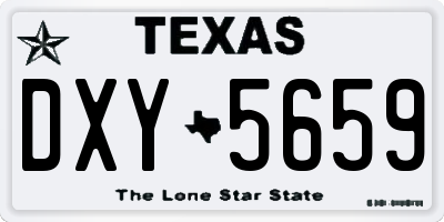 TX license plate DXY5659