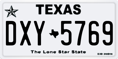 TX license plate DXY5769