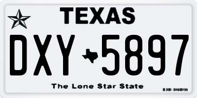 TX license plate DXY5897