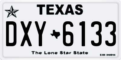 TX license plate DXY6133