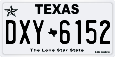 TX license plate DXY6152