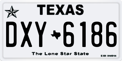 TX license plate DXY6186