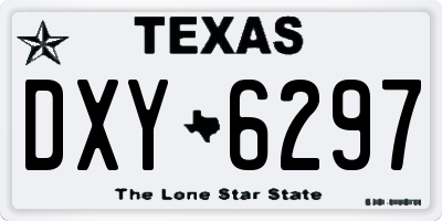 TX license plate DXY6297