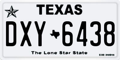TX license plate DXY6438