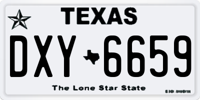 TX license plate DXY6659