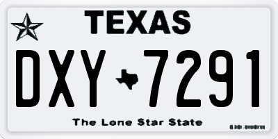 TX license plate DXY7291