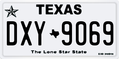 TX license plate DXY9069