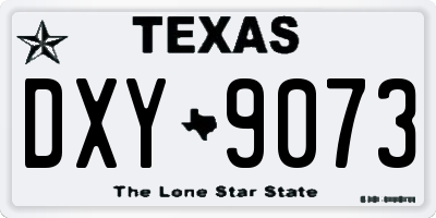 TX license plate DXY9073