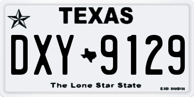 TX license plate DXY9129