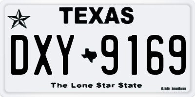 TX license plate DXY9169