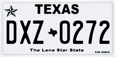 TX license plate DXZ0272