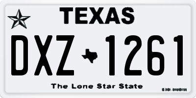 TX license plate DXZ1261
