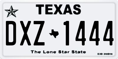 TX license plate DXZ1444