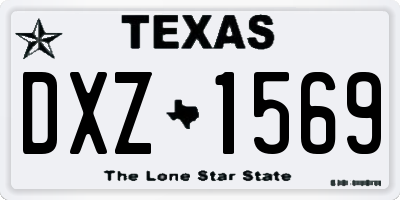 TX license plate DXZ1569